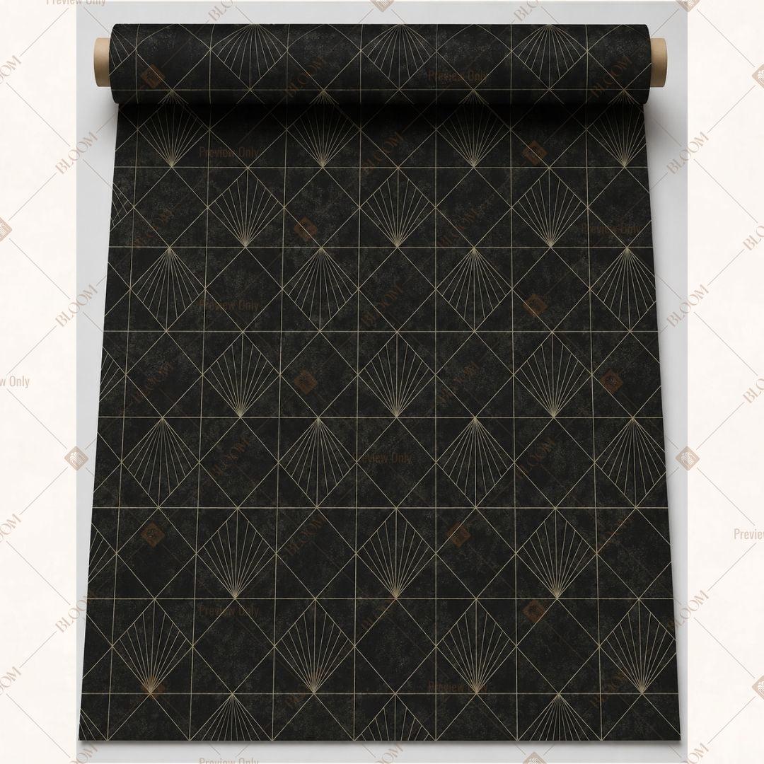 Black Gold Diamond Lattice Fabric Roll Pack of 25