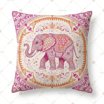 Pink Elephant Mandala Cushion Cover Pack of 12