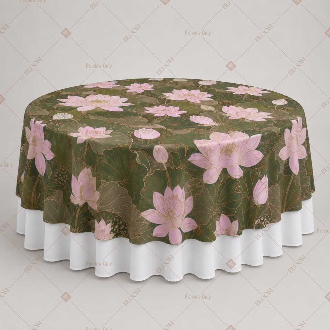 Olive Pink Blossom Table Overlay Pack of 6