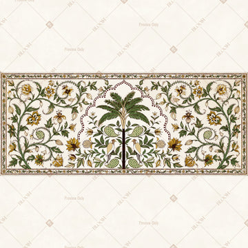 Botanical Vine Pattern Border Wide Backdrop