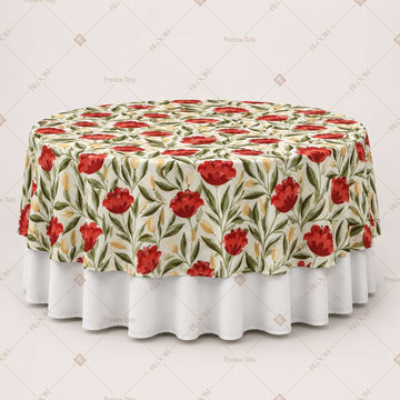 Vintage Red Rose Garden Table Overlay Pack of 6