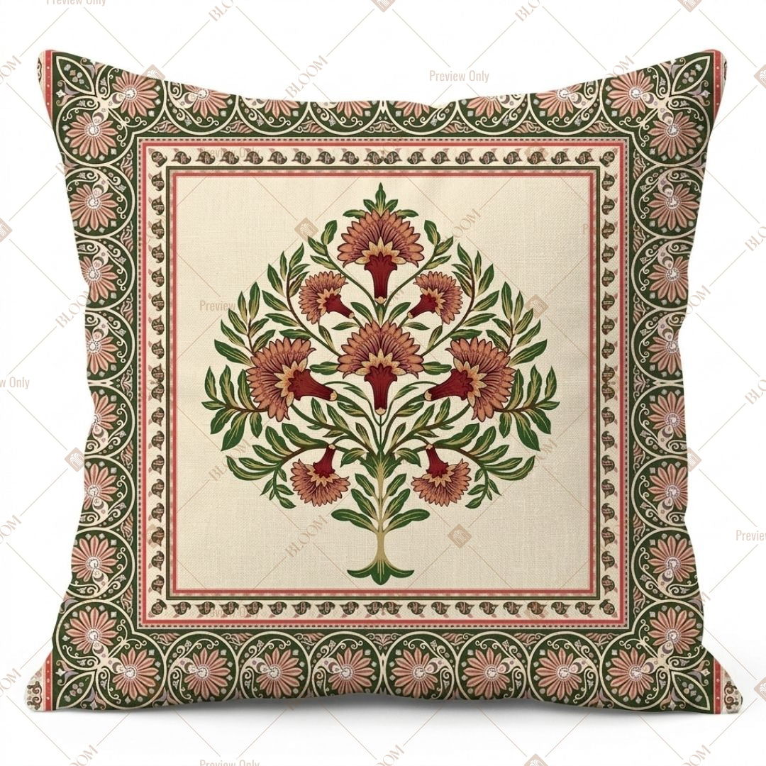 Royal Mughal Floral Cushion Cover Pack of 12