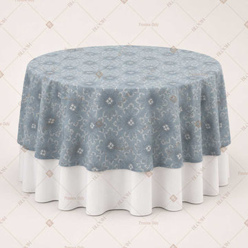 Blue Snowflake Medallion Table Overlay Pack of 6