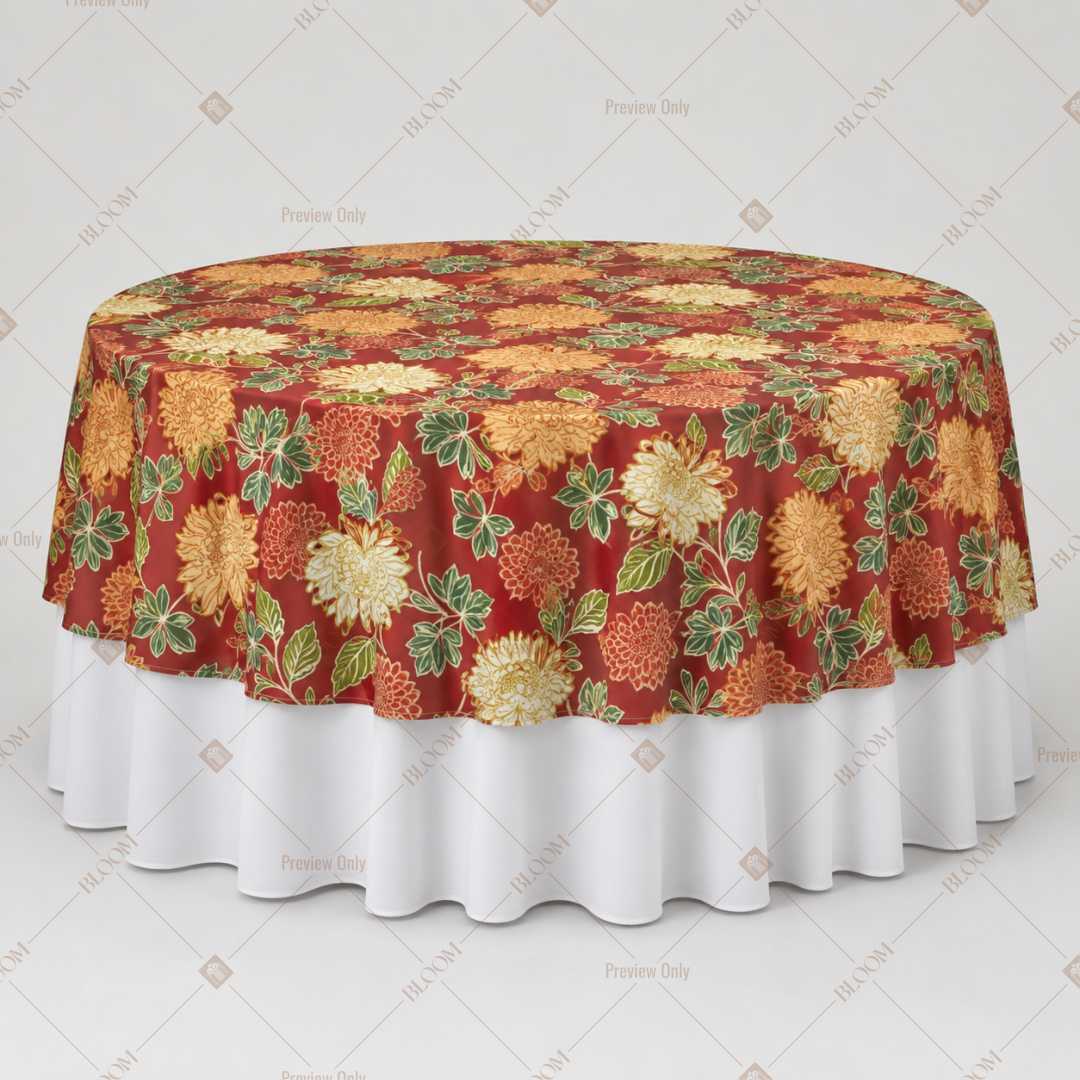 Autumn Harvest Floral Table Overlay Pack of 6