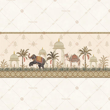 Heritage Palace Procession Border Wide Backdrop
