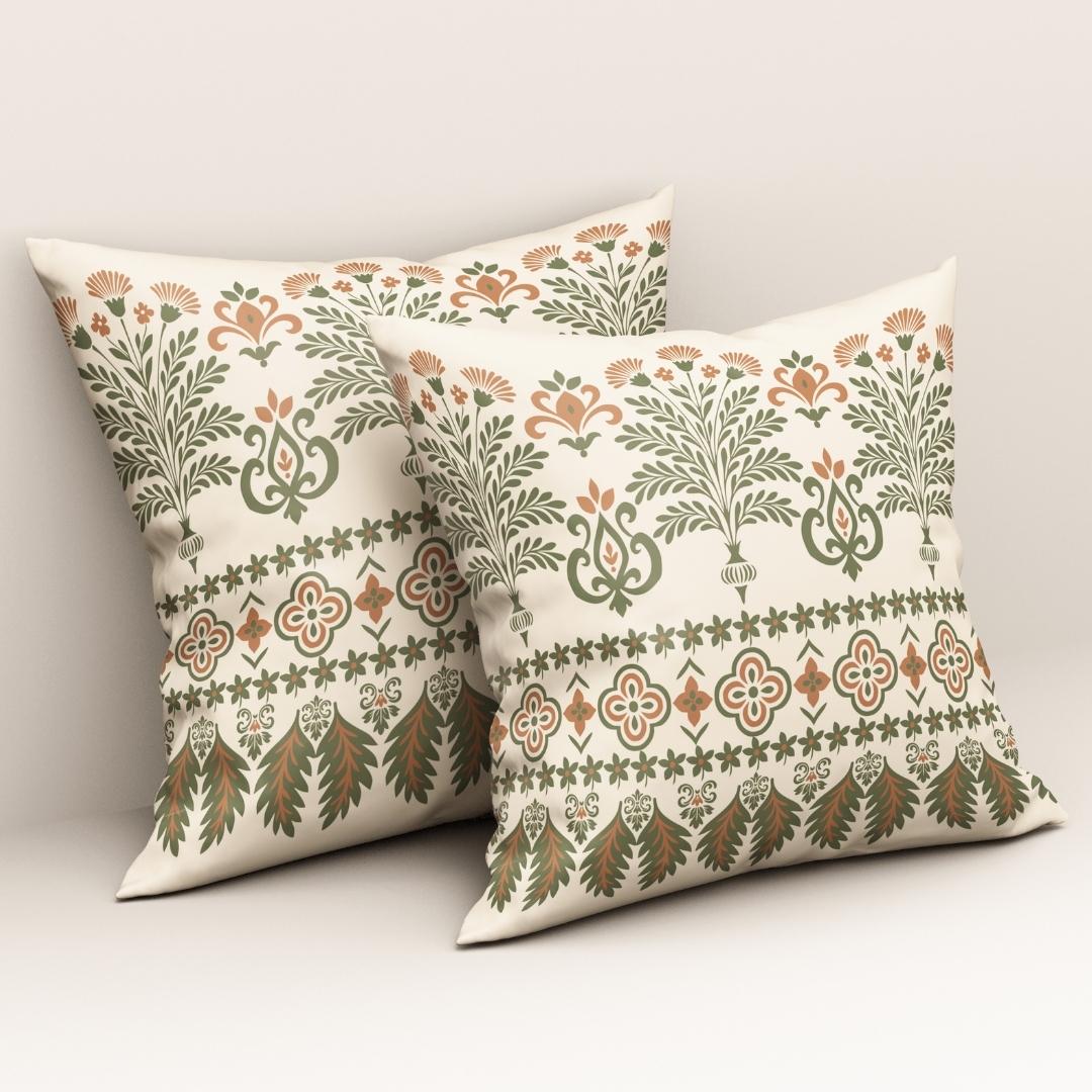 Ornate Meadow Charm: Cushion Cover - Pack of 12