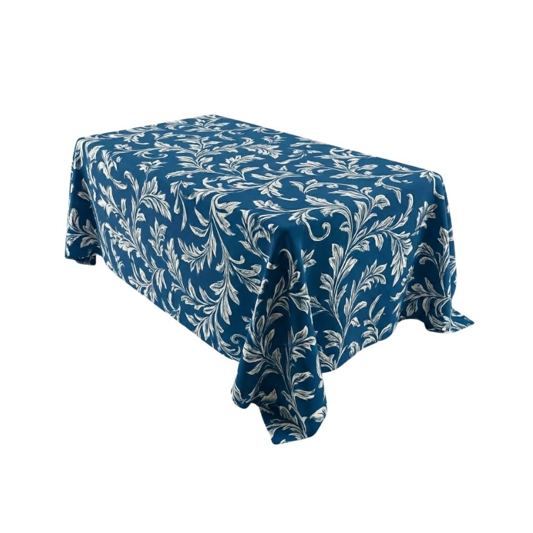 Teal Regal Vine Rectangle Table Cover - Pack Of 6
