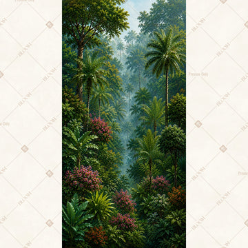 Tropical Palm Jungle Vertical Backdrop