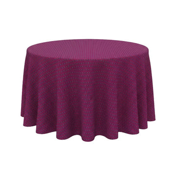 Purple Dotted Modern Round Table Cover - Pack Of 6