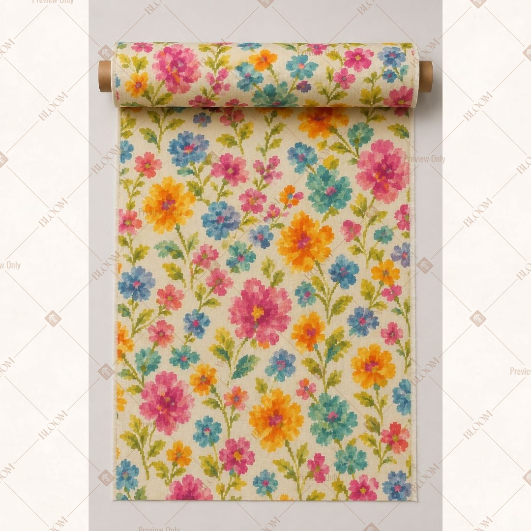 Colorful Wildflower Garden Fabric Roll Pack of 25