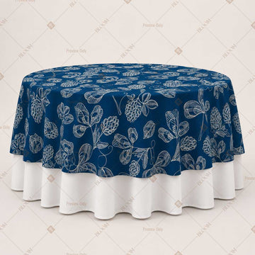 Navy Botanical Floral Table Overlay Pack of 6