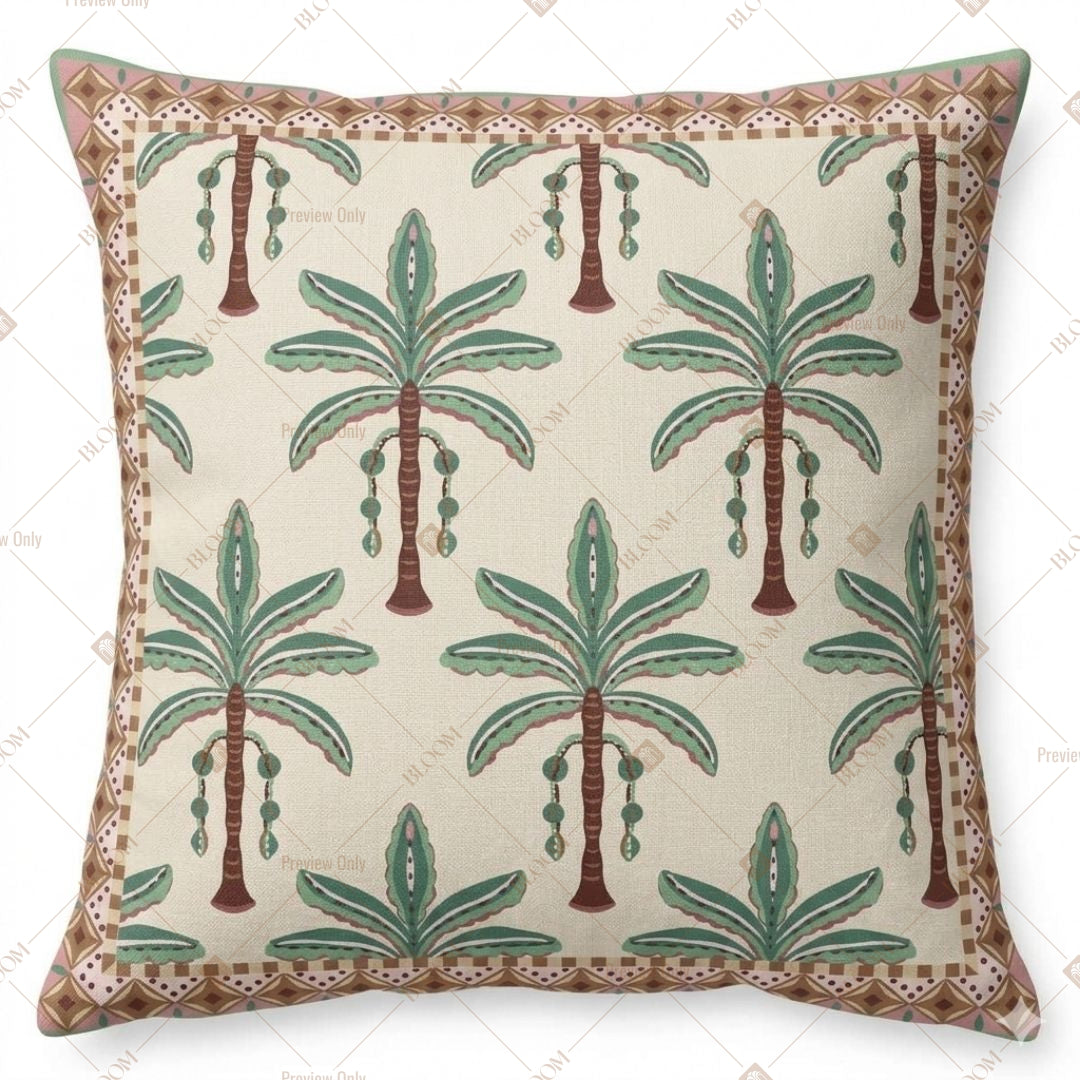 Tropical Palm Pattern Cushion Cover Pack of 12