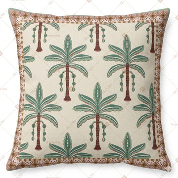 Tropical Palm Pattern Cushion Cover Pack of 12