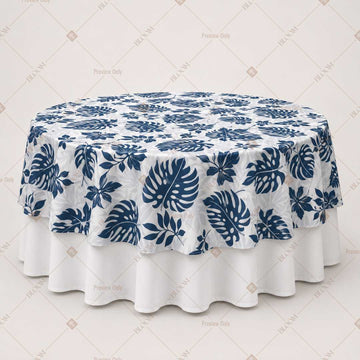 Indigo Block Print Floral Table Overlay Pack of 6
