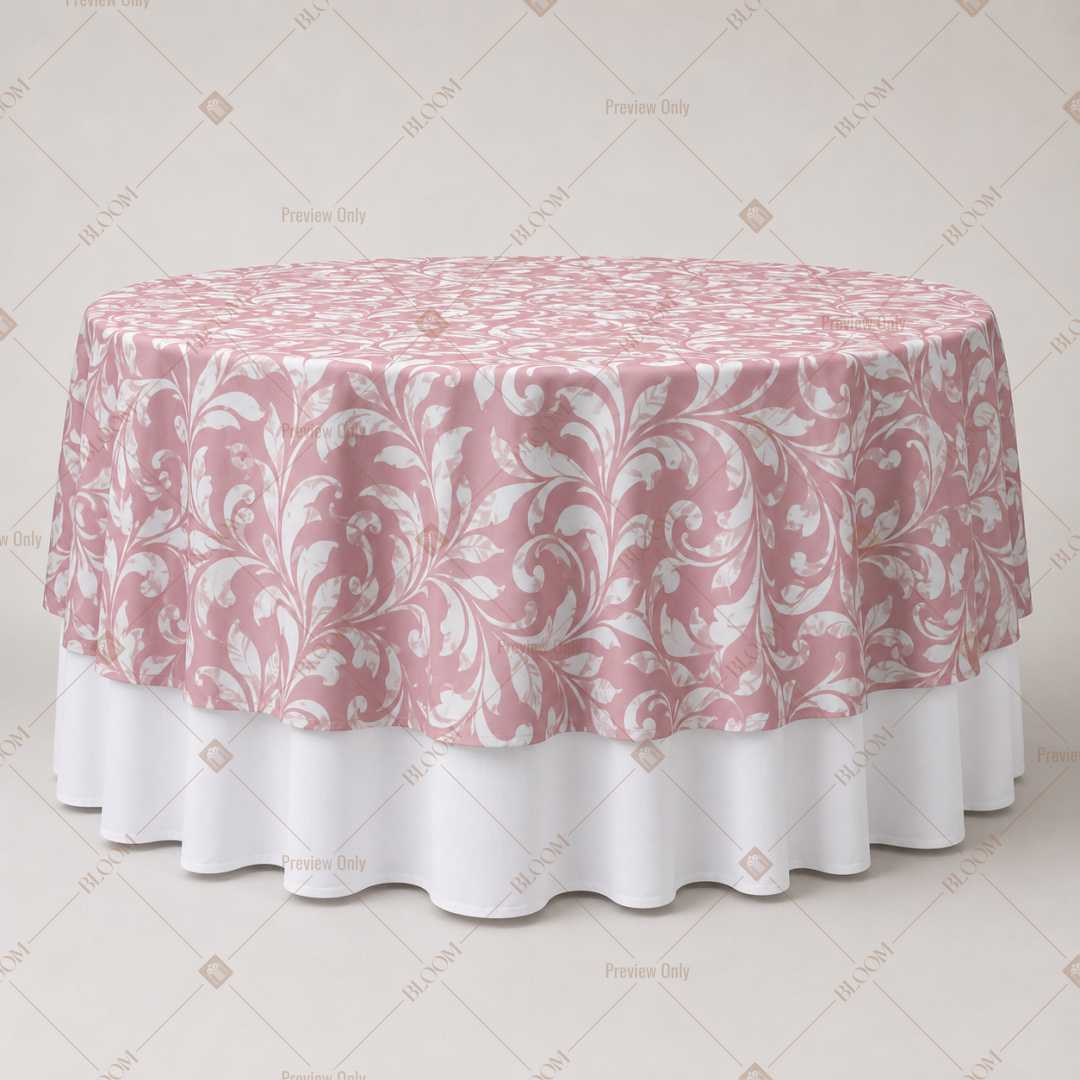 Blush Botanical Damask Table Overlay Pack of 6