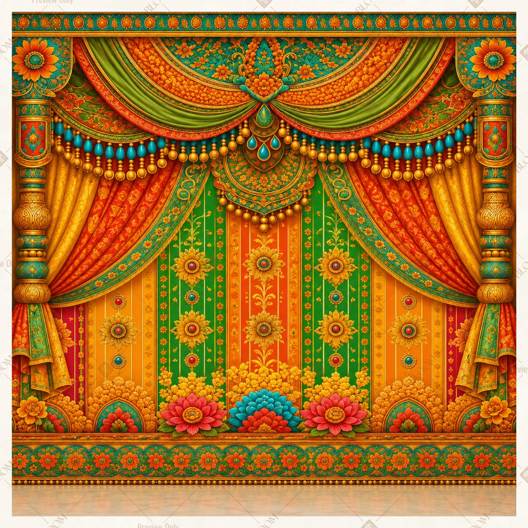Grand Royal Drapes Stage Square Backdrop
