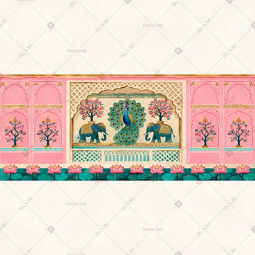 Pink Heritage Arch Border Wide Backdrop
