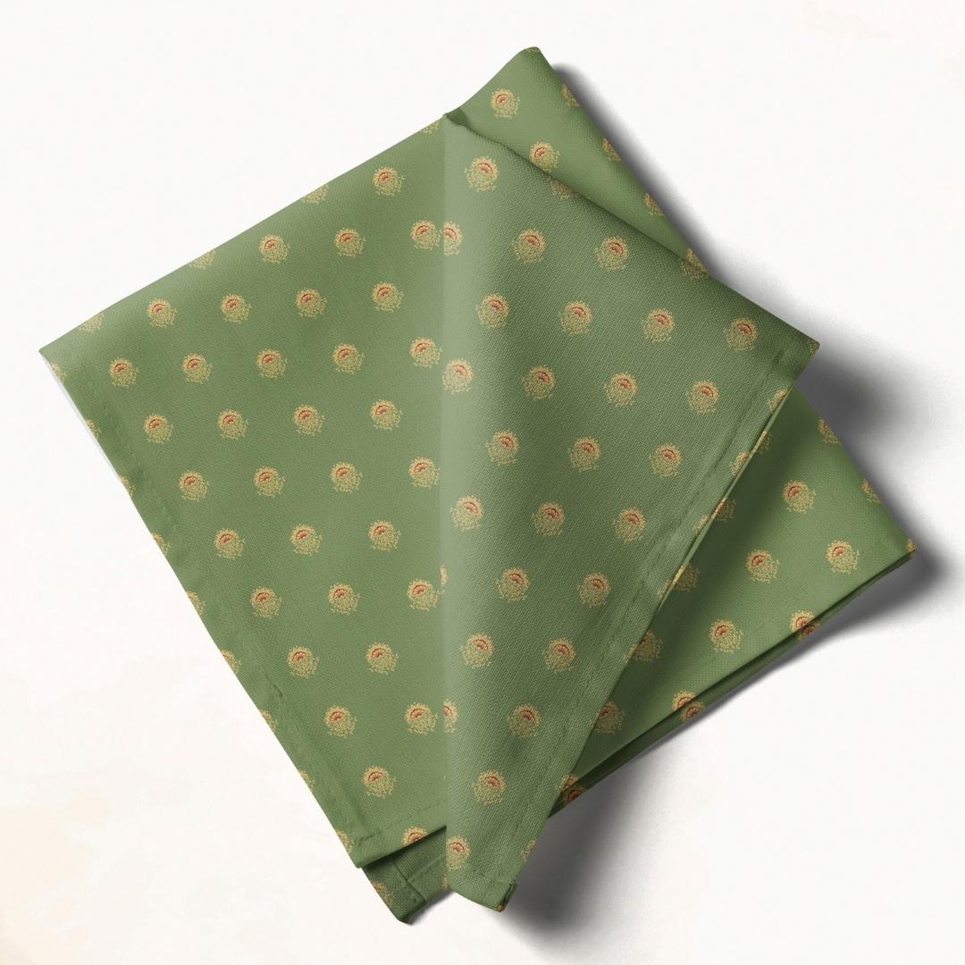 Olive Charm Motif: Napkins 18" X 18" - Pack Of 20