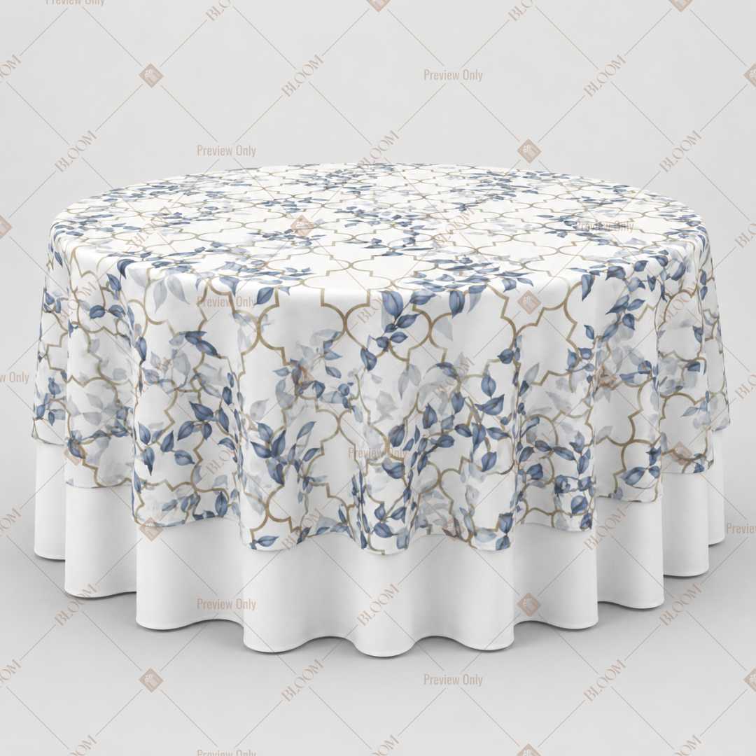 Blue Toile Floral Table Overlay Pack of 6