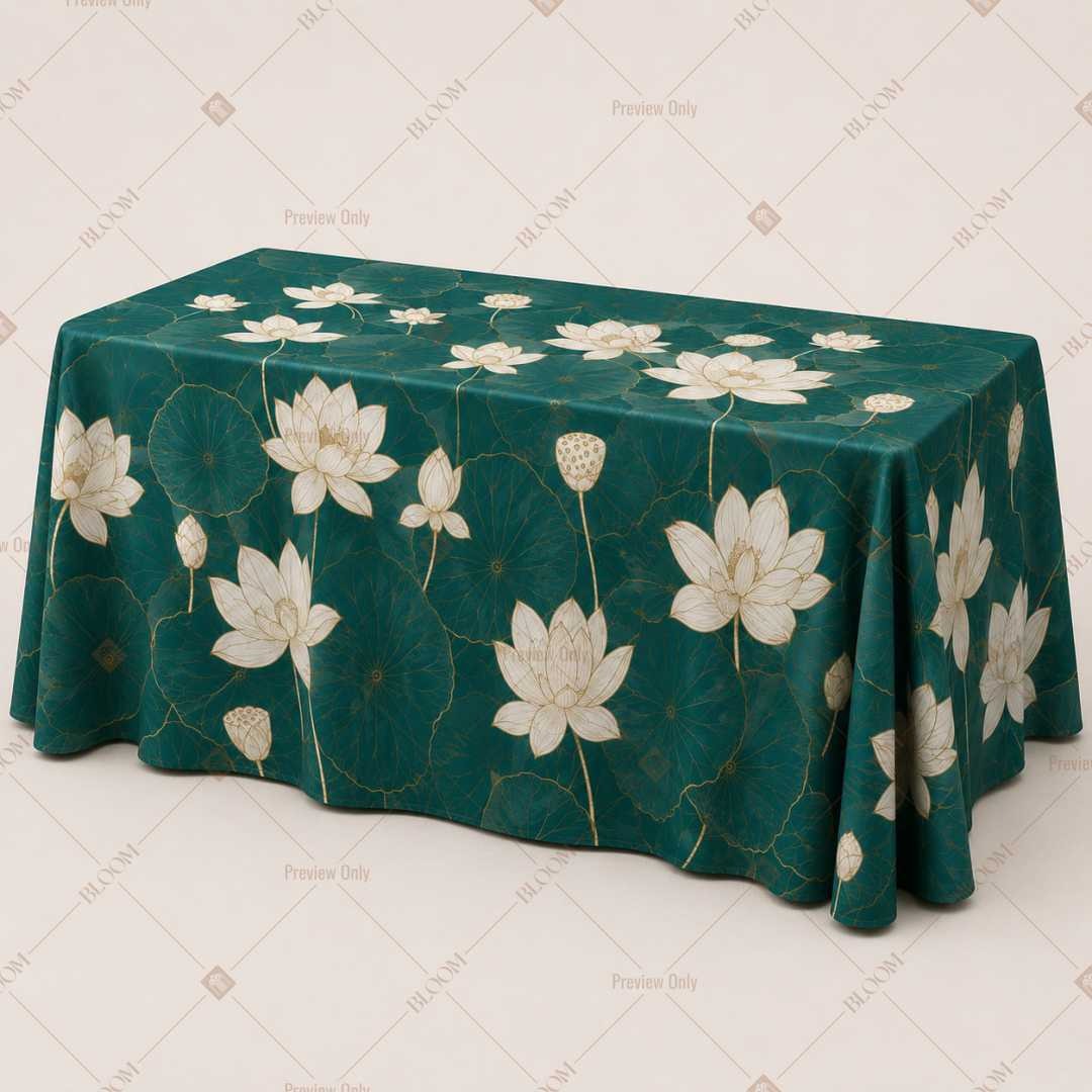 Teal Magnolia Floral Table Cover Pack Of 6