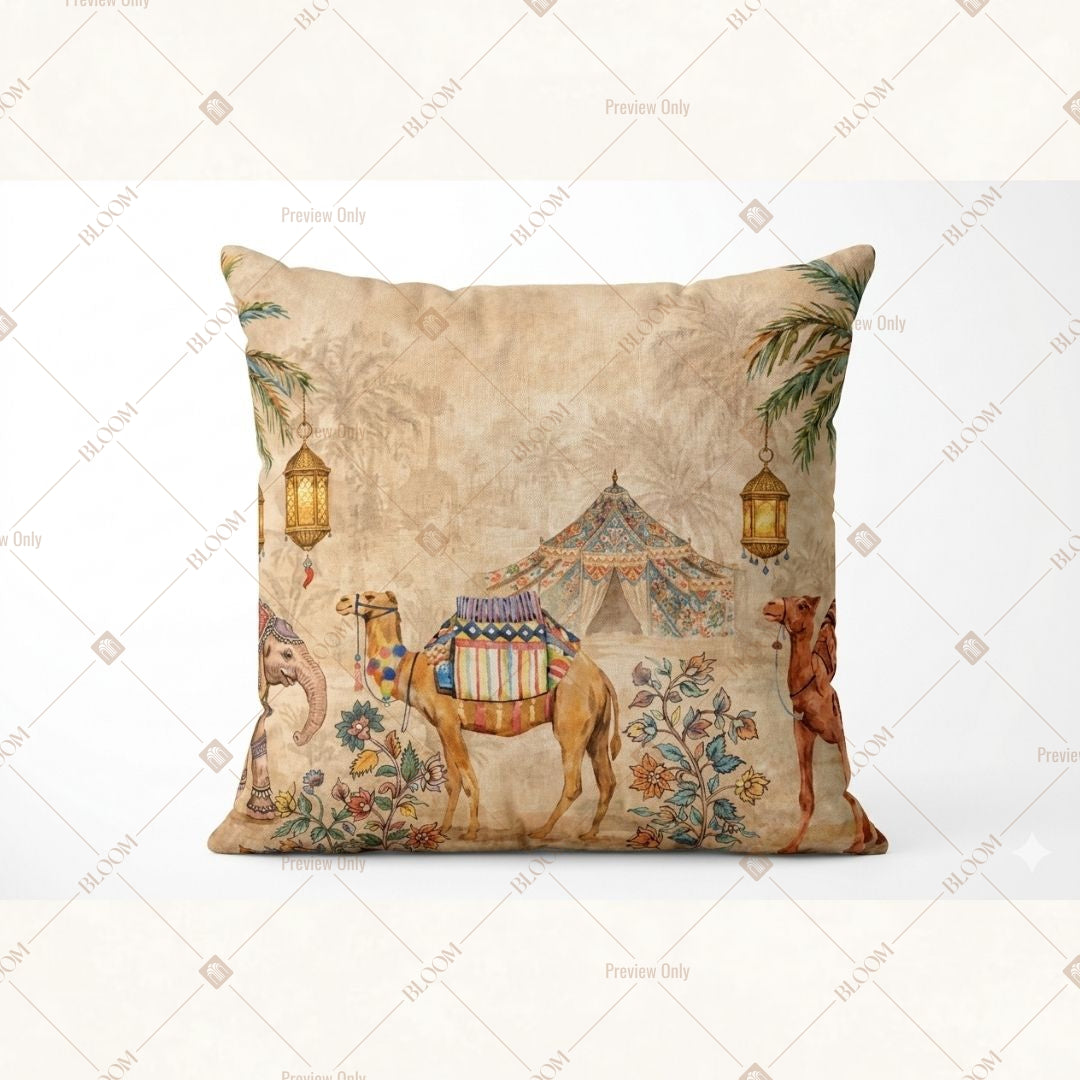 Desert Caravan Art Cushion Cover Pack of 12