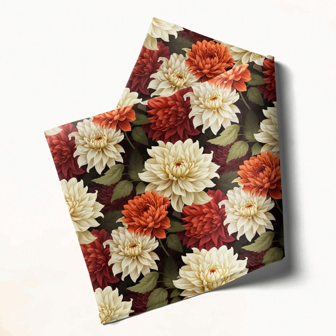 Rust & Ivory Bloom: Napkins 18" X 18" - Pack Of 20