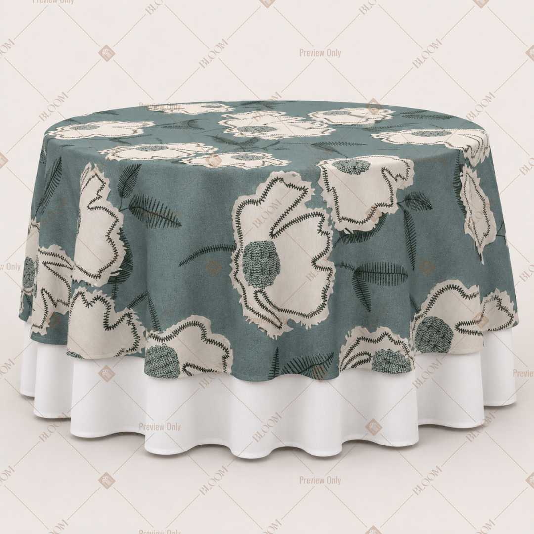 Grey Botanical Art Table Overlay Pack of 6