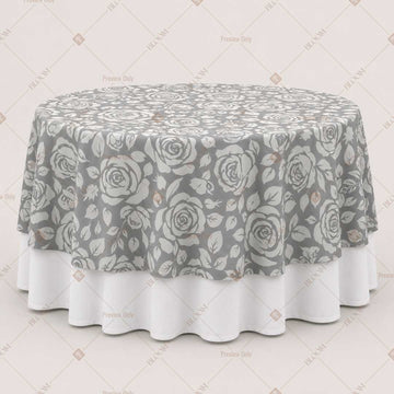 Grey Ornamental Lace Table Overlay Pack of 6