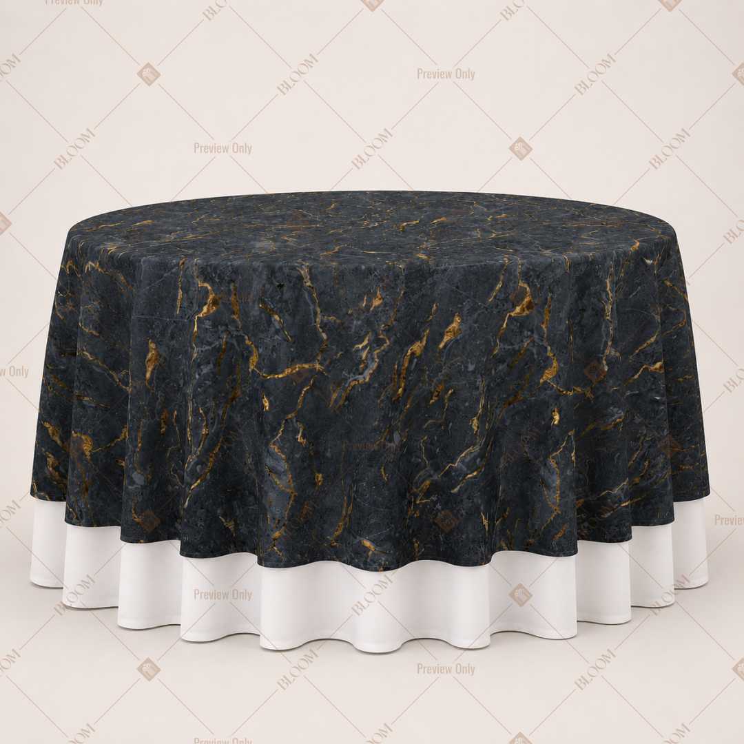 Black Gold Royal Luxe Table Overlay Pack of 6