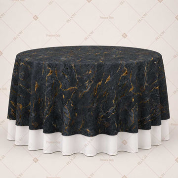 Black Gold Royal Luxe Table Overlay Pack of 6