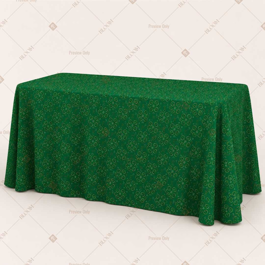 Emerald Green Geometric Table Cover Pack Of 6