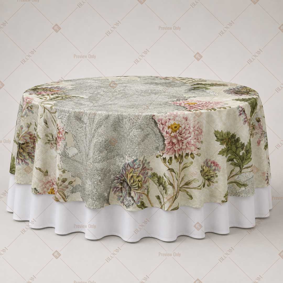 Vintage Botanical Garden Table Overlay Pack of 6