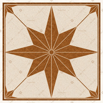 Beige Star Geometric Pattern Square Backdrop