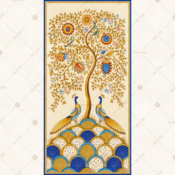 Royal Peacock Tree Vertical Backdrop