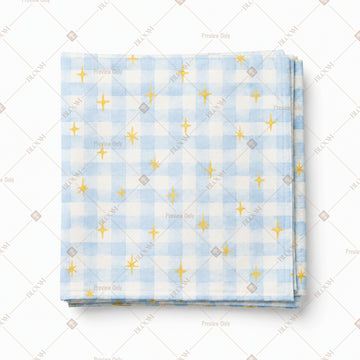 Blue Gingham Check Pattern Design