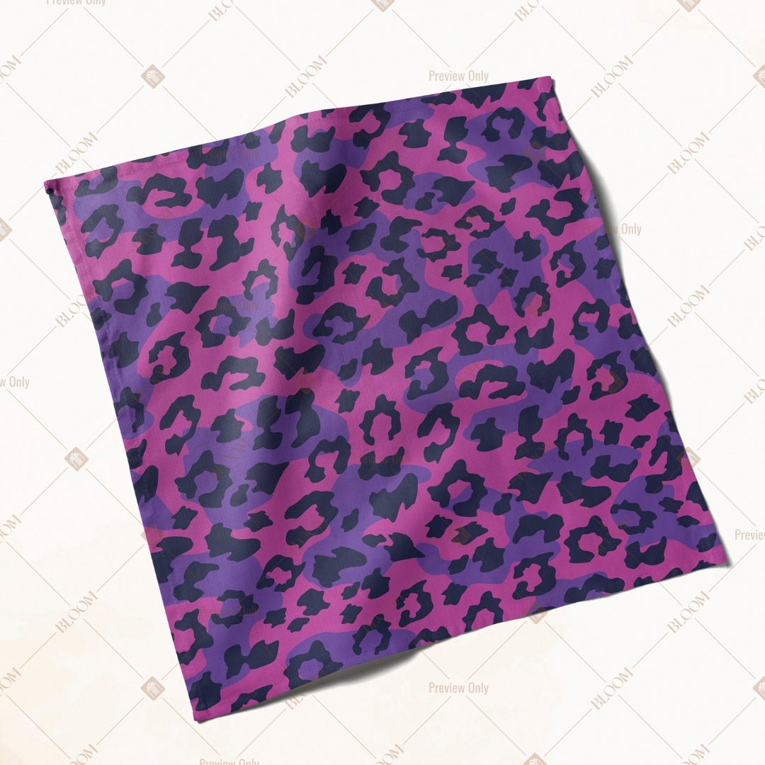 Purple Leopard Print Napkin Pack of 20