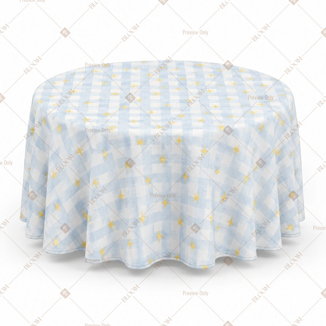 Baby Blue Stripe Table Cover Pack Of 6