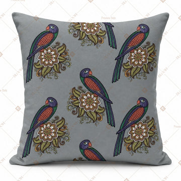 Peacock Floral Art Cushion Cover Pack of 12