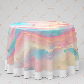 Pastel Watercolor Wave Table Overlay Pack of 6