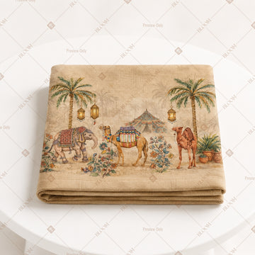 Vintage Desert Village Pattern Design