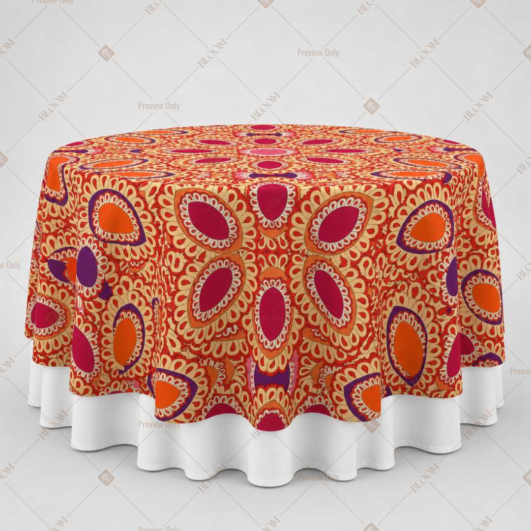 Bohemian Mandala Floral Table Overlay Pack of 6