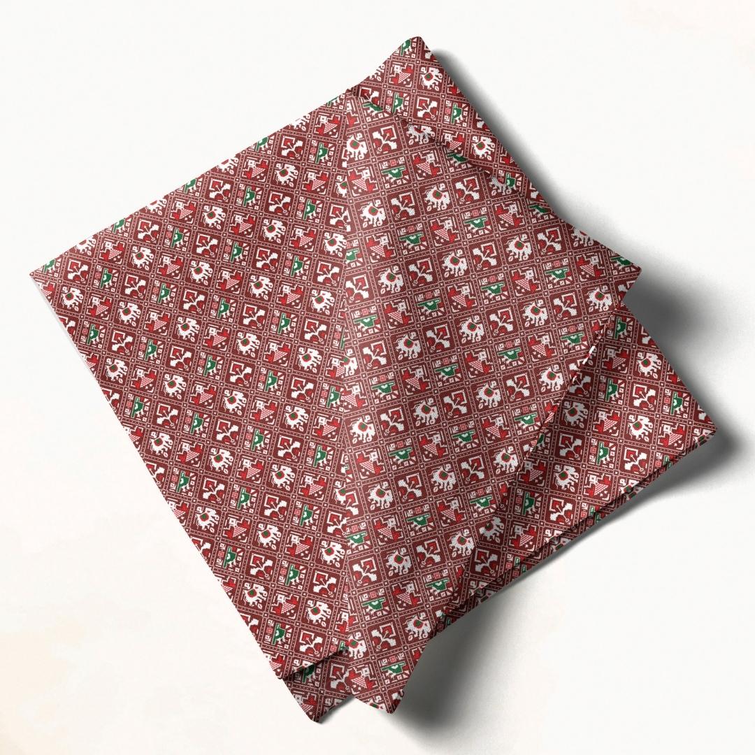 Crimson Heritage Print: Napkins 18" X 18" - Pack Of 20