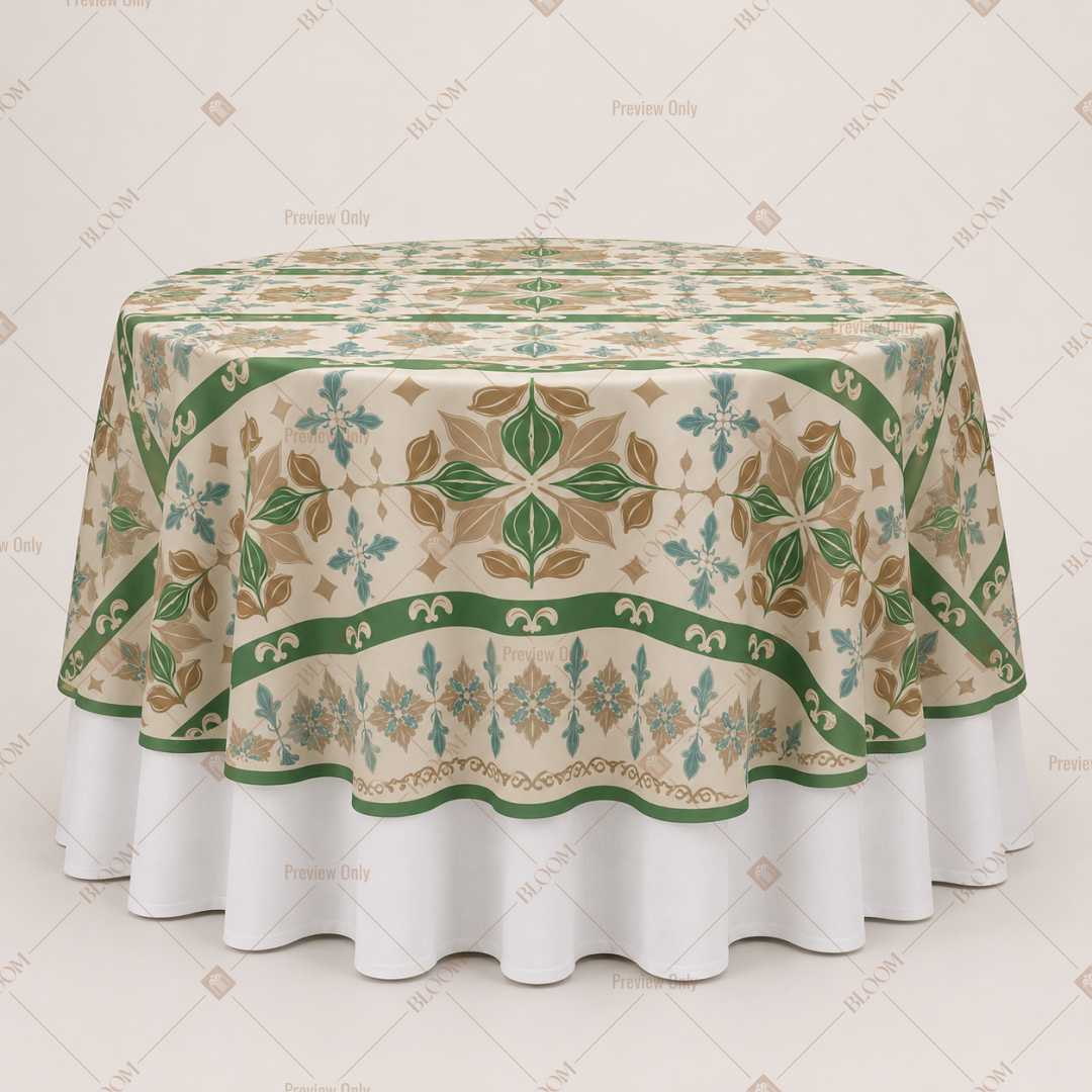 Green Folk Border Table Overlay Pack of 6
