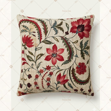Floral Embroidery Art Cushion Cover Pack of 12
