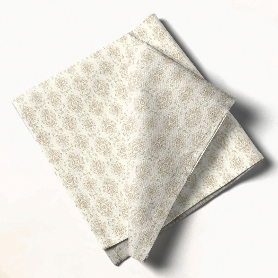 Ivory Regal Damask: Napkins 18" X 18" - Pack Of 20