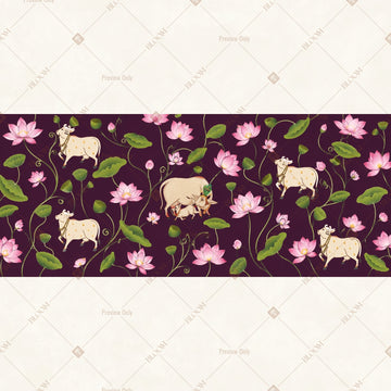 Midnight Floral Pattern Wide Backdrop