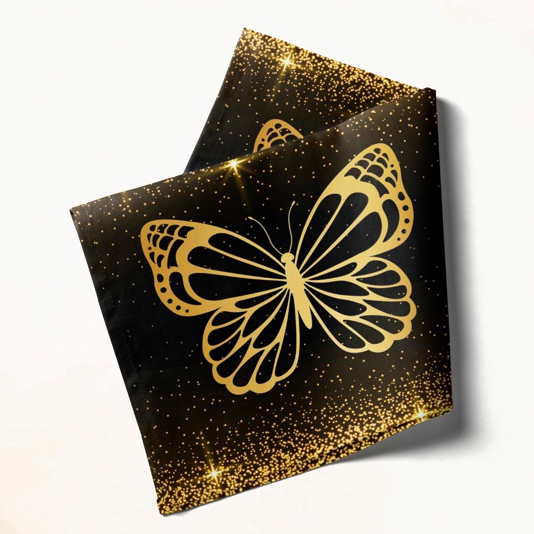 Golden Butterfly Luxe: Napkins 18" X 18" - Pack Of 20