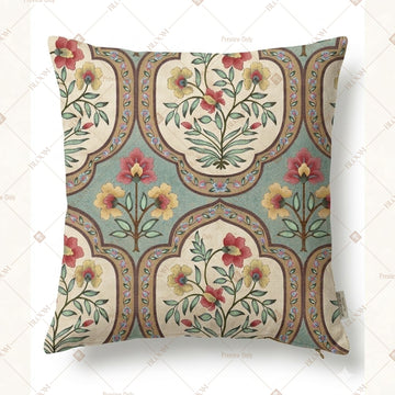 Royal Mughal Floral Cushion Cover Pack of 12