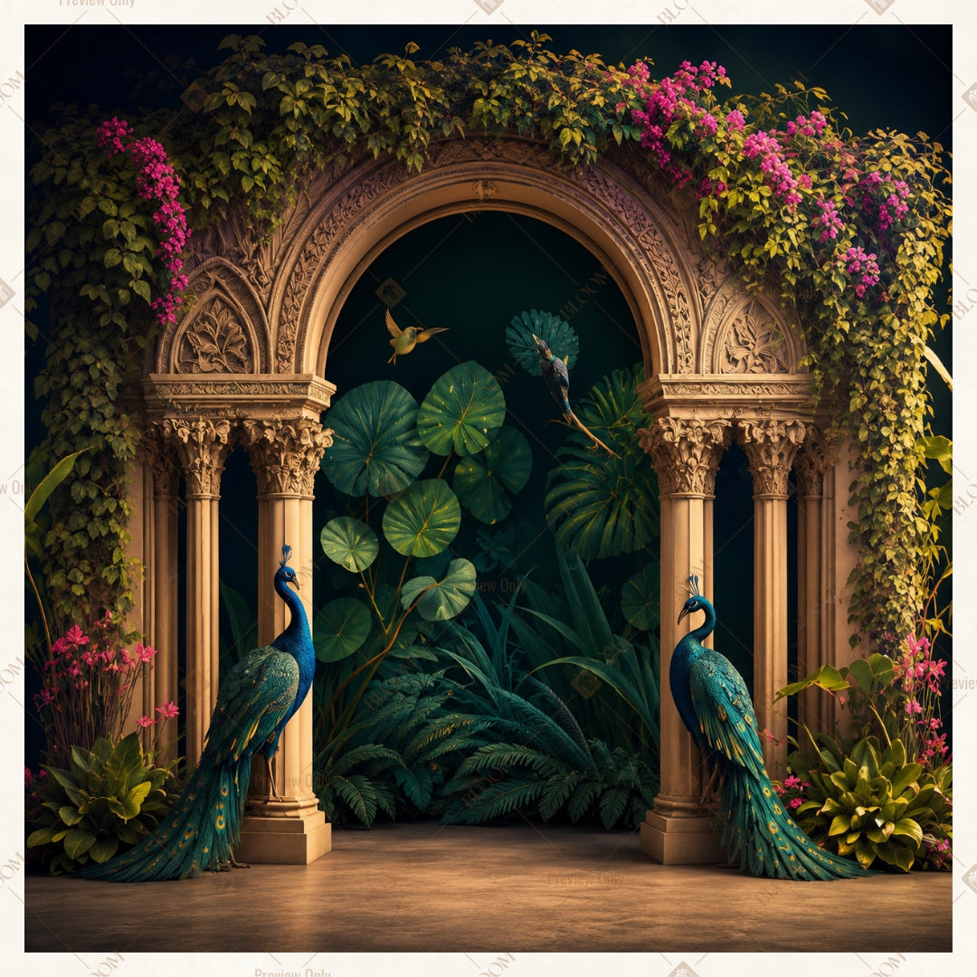 Secret Garden Portal Square Backdrop