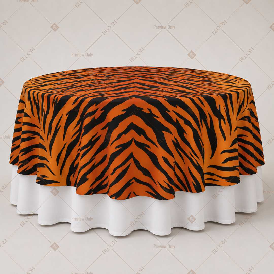 Tiger Animal Print Table Overlay Pack of 6